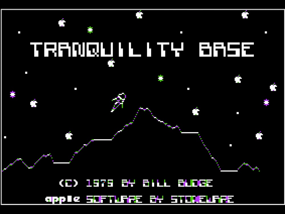 Title Screen of Tranquility Base for Apple II